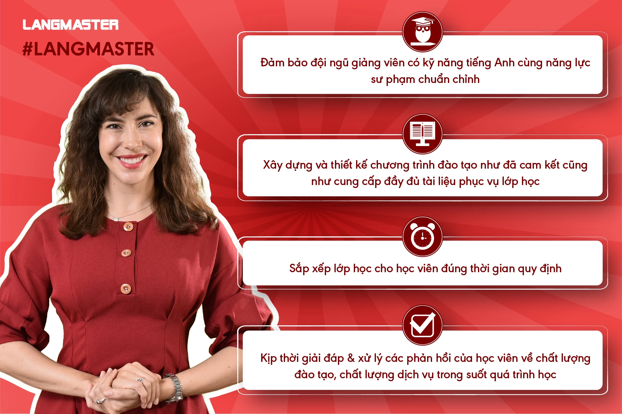 Trung tâm LANGMASTER có những khóa học Tiếng Anh giao tiếp nào phù hợp cho người đi làm bận rộn?