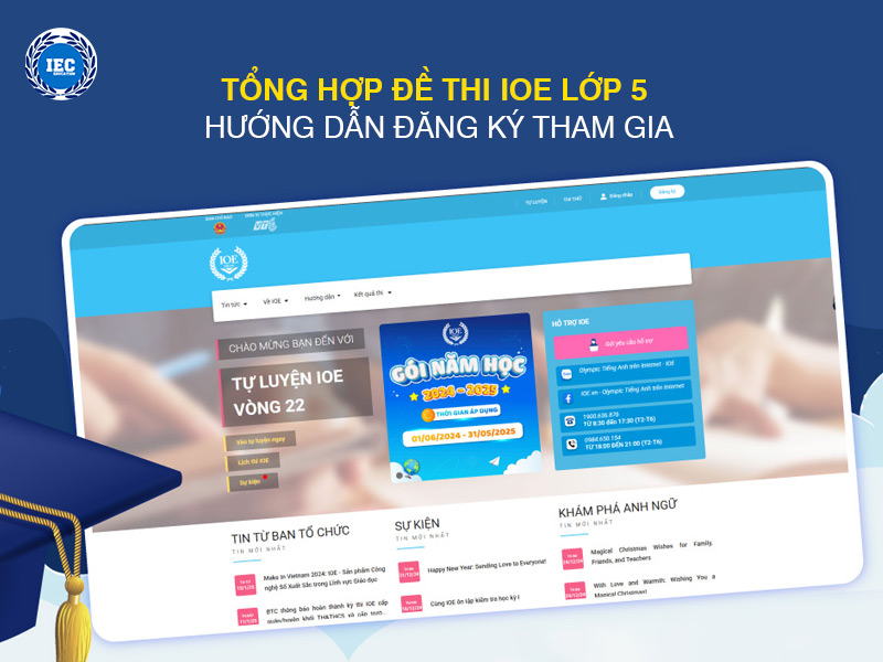 Tổng hợp đề thi thử ioe lớp 5 các năm có đáp án, giúp bé luyện tập tốt hơn.