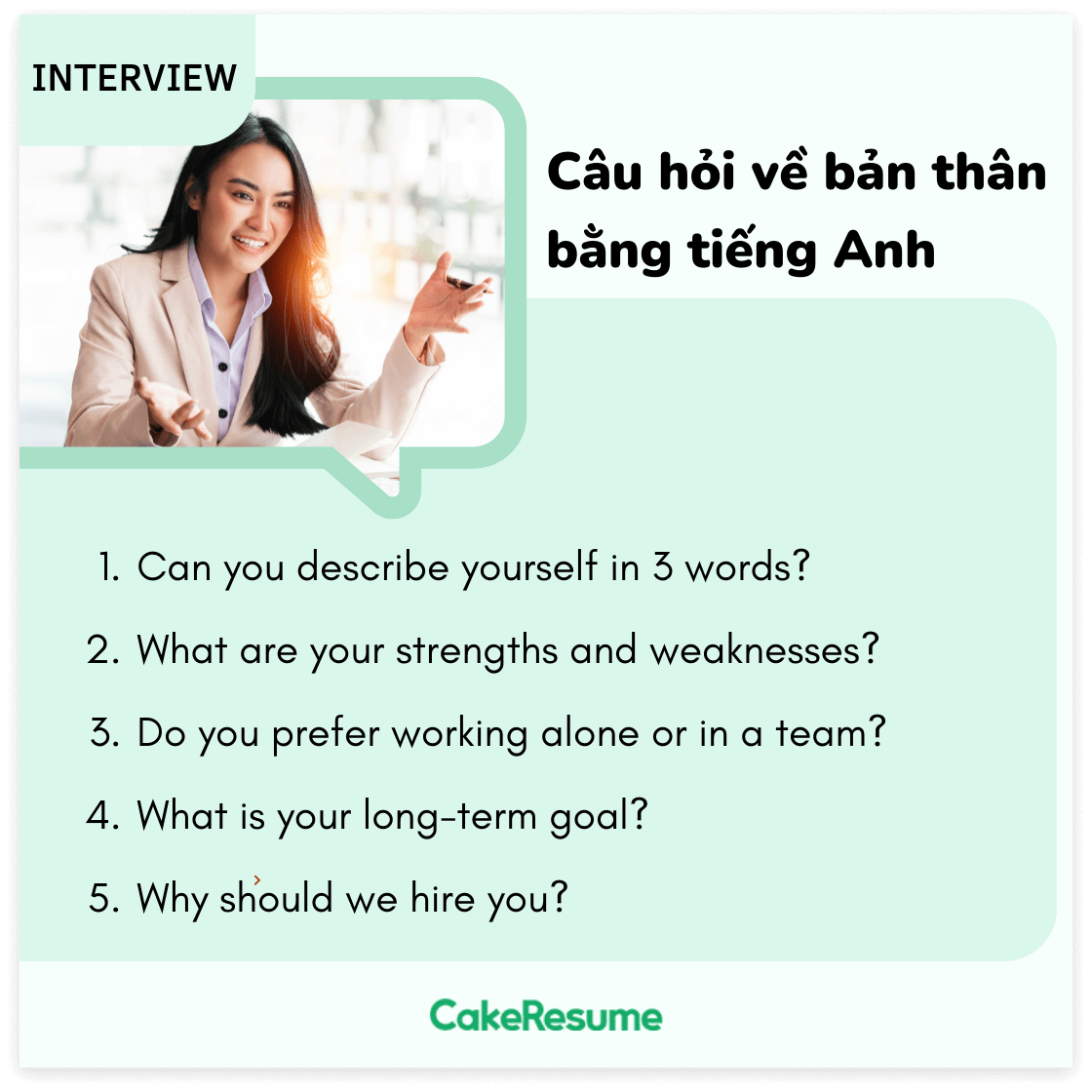 Phỏng vấn tiếng Anh đừng lo lắng: Cách giới thiệu bản thân cực kỳ ấn tượng.