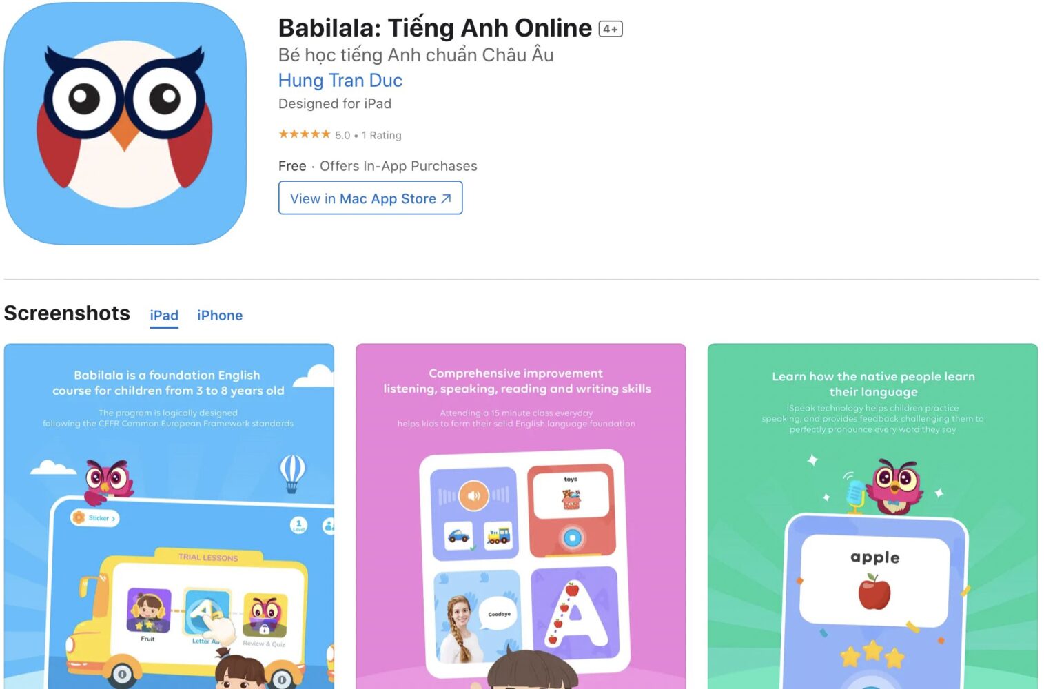 Chọn App Học Tiếng Anh Online Cho Bé 6 Tuổi: Tiện Lợi Mọi Lúc Mọi Nơi